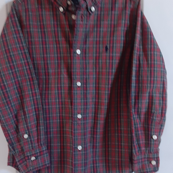 Ralph Lauren, Boy's Size 6, Plaid BDC LS SHIRT - Picture 3 of 6